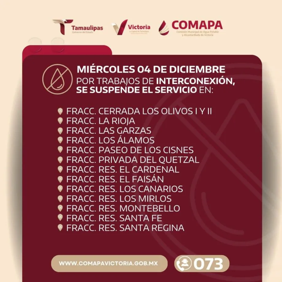 📣 AVISO IMPORTANTE COMAPA VICTORIA