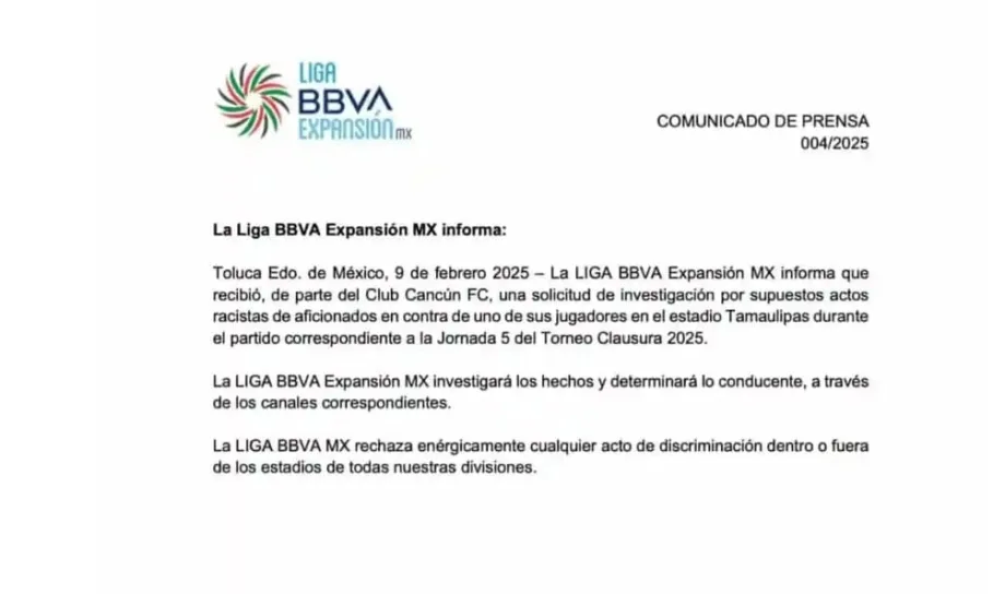 Liga de Expansión MX Abre Investigación por Presunto Acto Racista en el Estadio Tamaulipas