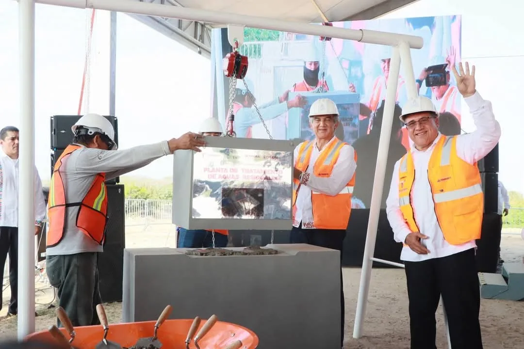 Inauguran en Altamira la primera piedra de la Planta de Tratamiento de Aguas Residuales, con una inversión de más de 500 millones de pesos