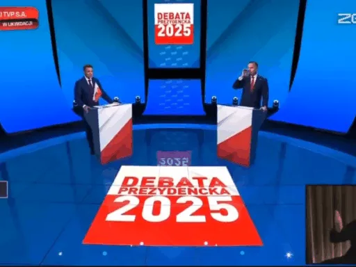 ¡Momento insólito en pleno debate presidencial en Polonia: candidato fue captado usando snus en vivo y desató polémica