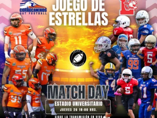 Juego de Estrellas de fútbol americano niños vs Liga Mayor 2025