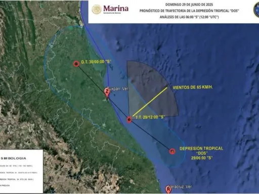 Barry se degrada a depresión tropical en 2025; afectaciones en Tamaulipas