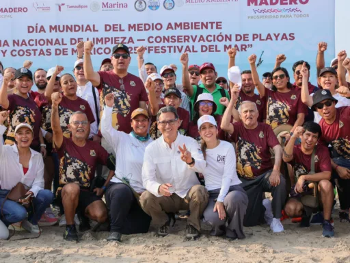 Limpieza de playas en Ciudad Madero