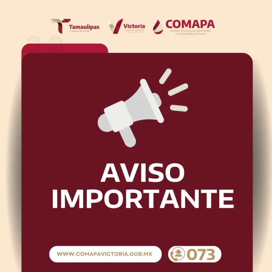 Corte de agua en varias colonias de Victoria por mantenimiento eléctrico el 24 de julio