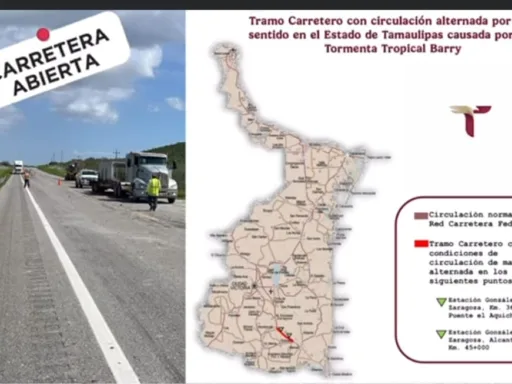 Se reabre la circulación en la carretera Victoria-Tampico en julio 2025