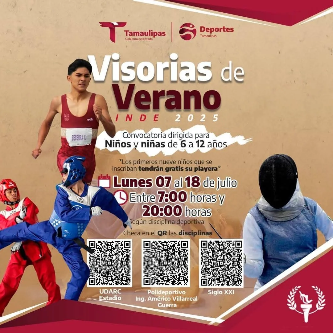 Regresa en 2025 el programa de verano “Visorias para Nuevos Talentos INDE” en Tamaulipas