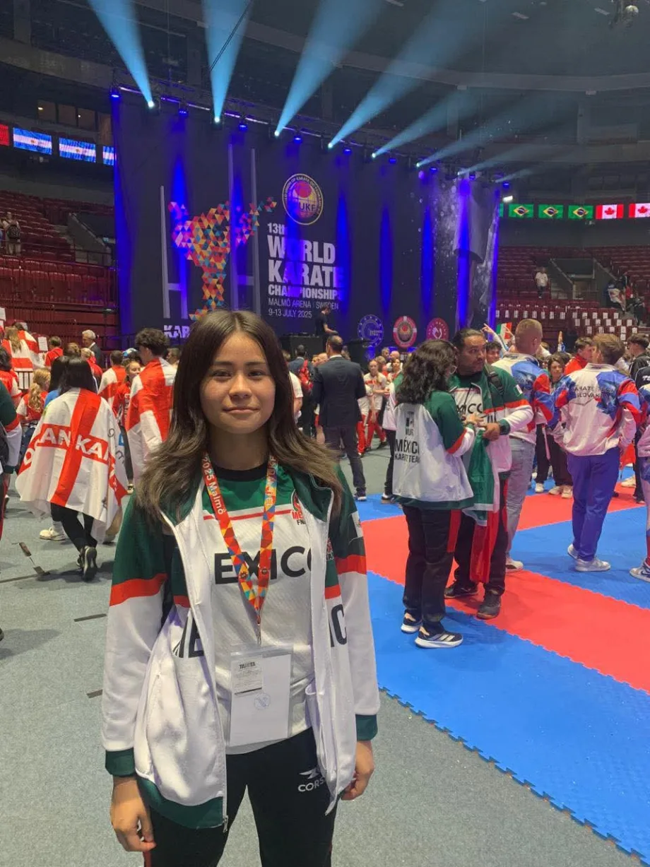 Tamaulipeca Fernanda Téllez Vargas lista para competir en Copa del Mundo de Karate en Suecia 2025