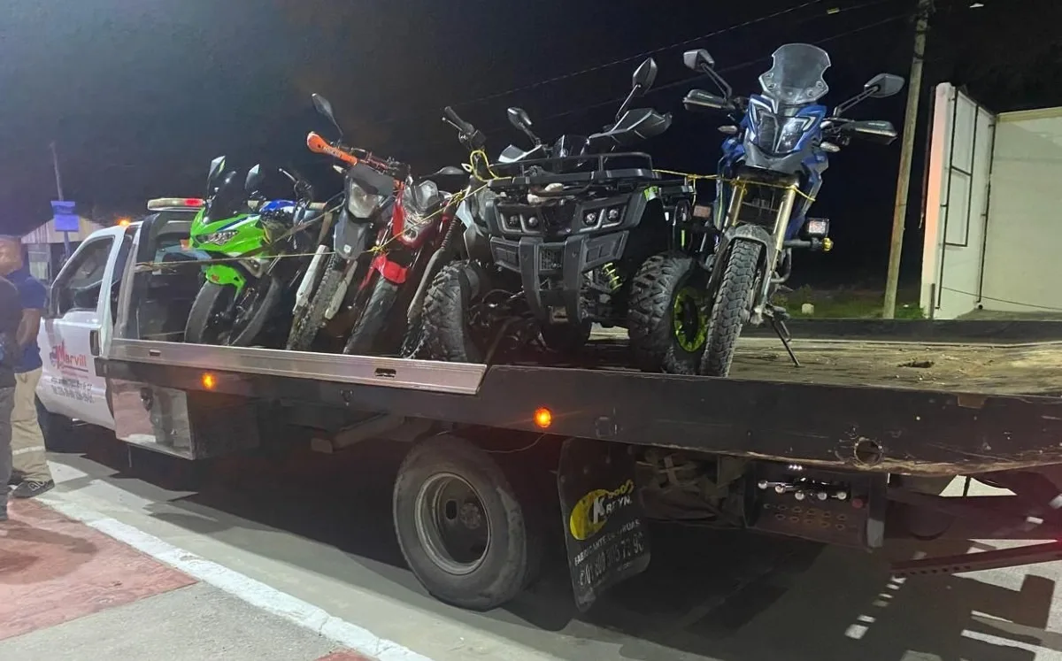 Realizan operativo en Playa Miramar y aseguran ocho motocicletas por falta de documentación