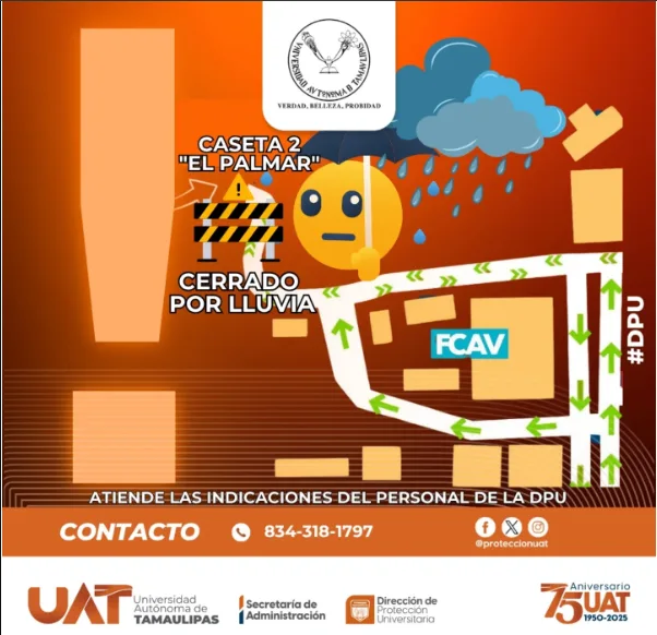 UAT extiende suspensión de actividades académicas y administrativas por clima 2025