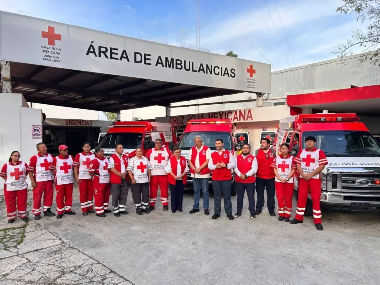 Cruz Roja refuerza Zona Sur de Tamaulipas con tres ambulancias