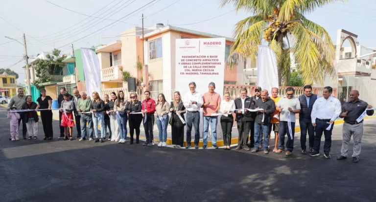 Erasmo González suma dos nuevas calles pavimentadas y fortalece la movilidad urbana en Ciudad Madero